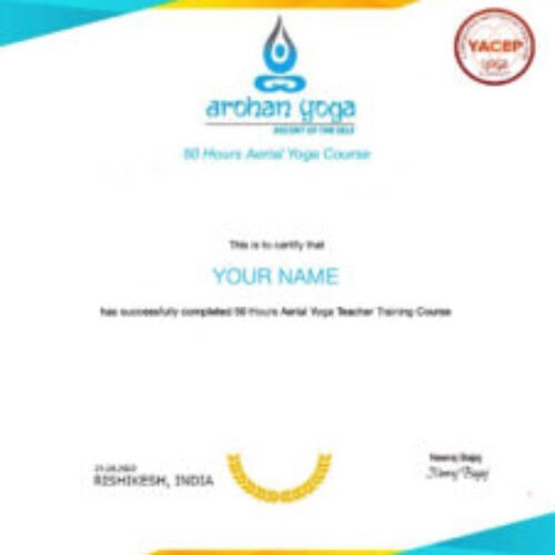 Aerial Sample Certificate Aerial Sample Certificate